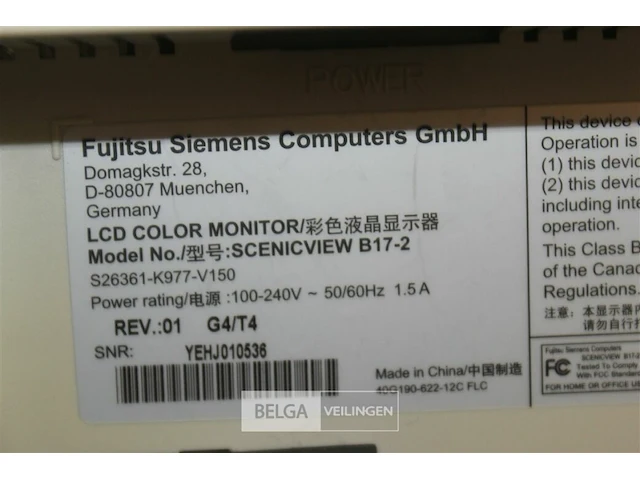 10 x fujitsu monitor - afbeelding 6 van  7