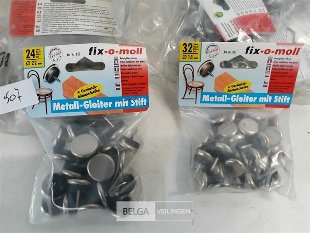 10 x glijders met nagel 2 assorti - afbeelding 3 van  3