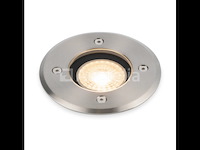 10 x grondspot rond gu10 – ip65 waterdicht – ø110 mm – metaal/pvc – buiten (sgd-02r) - afbeelding 1 van  4