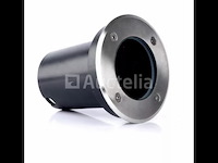 10 x grondspot rond gu10 – ip65 waterdicht – ø110 mm – metaal/pvc – buiten (sgd-02r) - afbeelding 3 van  4