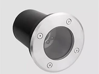 10 x grondspot rond gu10 – ip65 waterdicht – ø110 mm – metaal/pvc – buiten (sgd-02r) - afbeelding 3 van  4