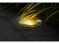 10 x grondspot rond gu10 – ip65 waterdicht – ø110 mm – metaal/pvc – buiten (sgd-02r) - afbeelding 1 van  4