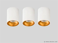 10 x gt tube plafond spot wit/goud - afbeelding 1 van  6