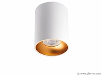 10 x gt tube plafond spot wit/goud - afbeelding 4 van  6