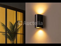 10 x gu10 dual flow buiten wandlamp – ip65 waterdicht – zwart - afbeelding 2 van  5