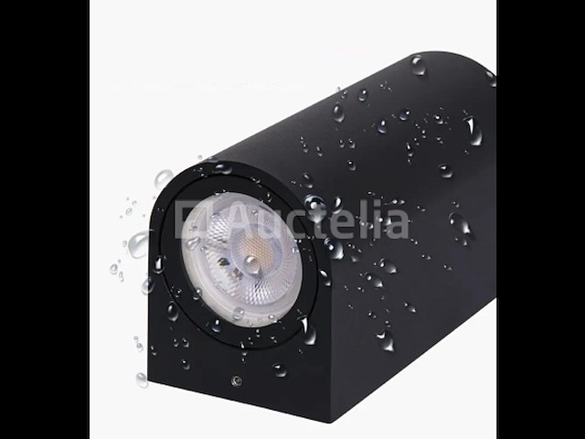 10 x gu10 dual flow buiten wandlamp – ip65 waterdicht – zwart - afbeelding 3 van  5