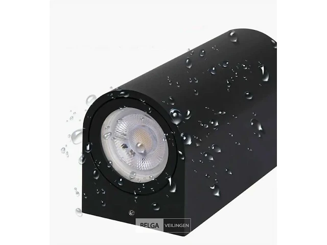 10 x gu10 dual flow buiten wandlamp – ip65 waterdicht – zwart - afbeelding 5 van  6