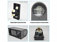 10 x gu10 dual flow buiten wandlamp – ip65 waterdicht – zwart - afbeelding 5 van  5