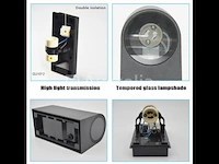 10 x gu10 dual flow outdoor wandlamp – ip65 waterdicht – zwart - afbeelding 1 van  5