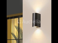 10 x gu10 dual flow outdoor wandlamp – ip65 waterdicht – zwart - afbeelding 4 van  5