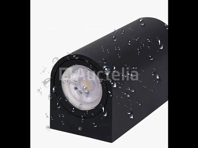 10 x gu10 dual flow outdoor wandlamp – ip65 waterdicht – zwart - afbeelding 5 van  5