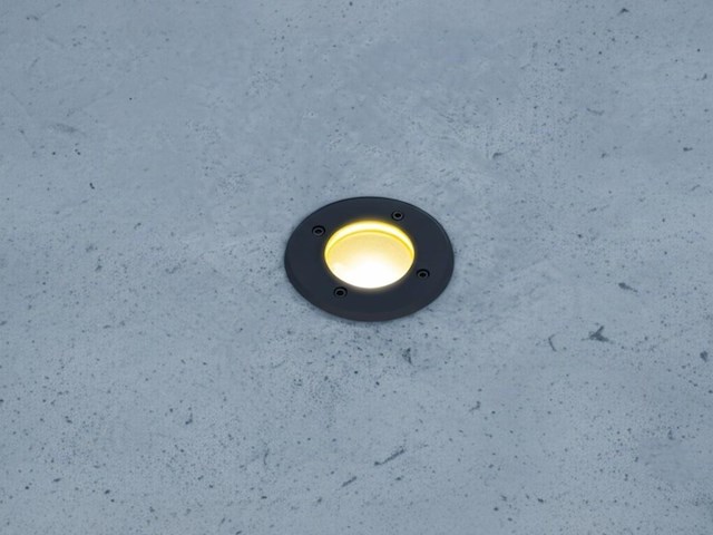 10 x gu10 grondspot rond zand zwart - afbeelding 1 van  6