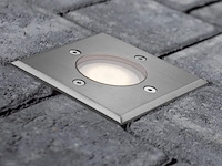 10 x gu10 grondspot vierkant satijn nickel - afbeelding 3 van  5