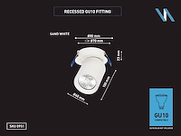 10 x gu10 inbouwspot armatuur cilinder zand wit draaibaar - afbeelding 5 van  5