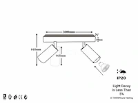 10 x gu10 opbouwarmatuur – 2 draaibare spots – zwart – aluminium – 350°/70° draaibaar – ip20 - afbeelding 4 van  4