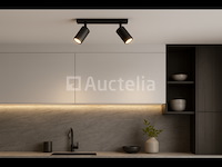 10 x gu10 opbouwarmatuur – 2 draaibare spots – zwart – aluminium – draaibaar 350°/70° – ip20 - afbeelding 2 van  4