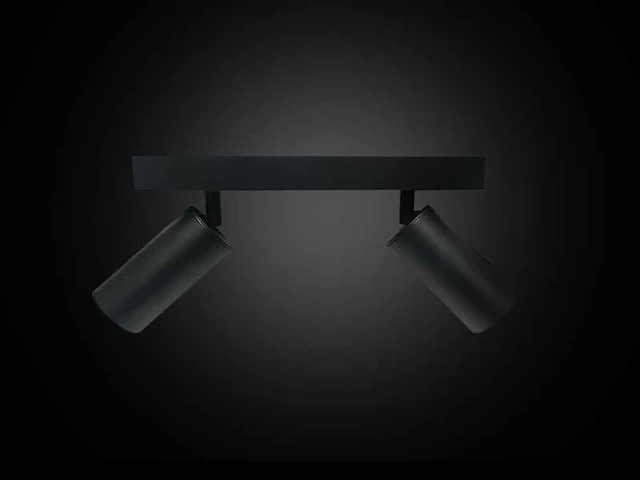 10 x gu10 opbouwarmatuur – 2 draaibare spots – zwart – aluminium – draaibaar 350°/70° – ip20 - afbeelding 3 van  4