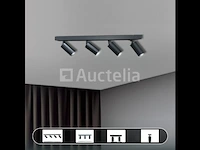 10 x gu10 opbouwarmatuur – 4 draaibare spots – zwart – aluminium – 350°/70° draaibaar – ip20 - afbeelding 5 van  5