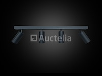 10 x gu10 opbouwarmatuur – 4 draaibare spots – zwart – aluminium – draaibaar 350°/70° – ip20 - afbeelding 4 van  5