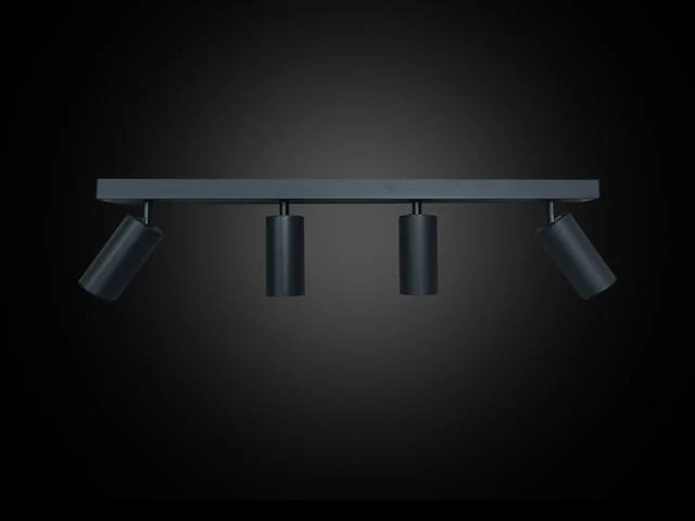 10 x gu10 opbouwarmatuur – 4 draaibare spots – zwart – aluminium – draaibaar 350°/70° – ip20 - afbeelding 3 van  5