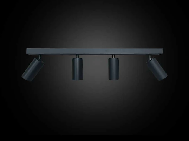 10 x gu10 opbouwarmatuur – 4 draaibare spots – zwart – aluminium – draaibaar 350°/70° – ip20 - afbeelding 3 van  5