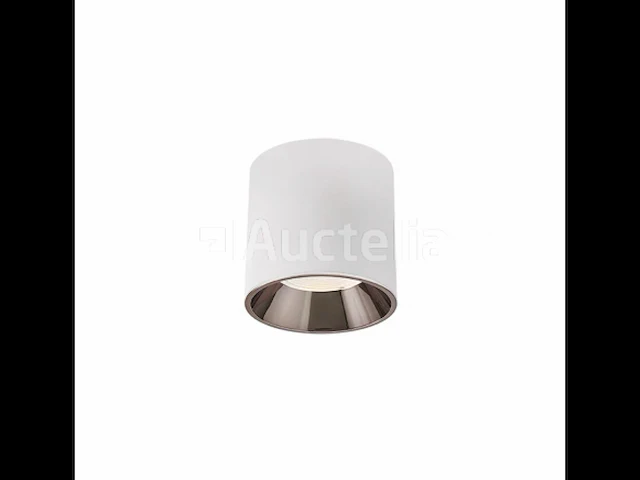 10 x gu10 opbouwframe - cilindrisch - rond - wit en bruin - afbeelding 1 van  4