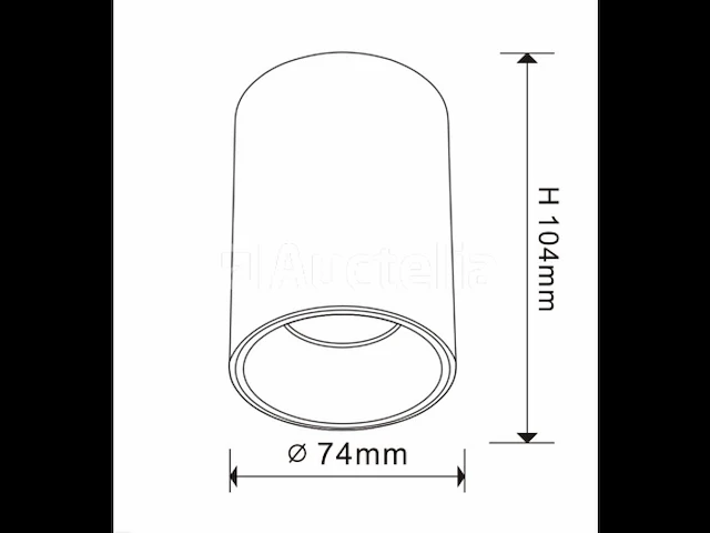 10 x gu10 opbouwframe - cilindrisch - rond - wit en bruin - afbeelding 4 van  4