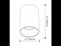 10 x gu10 opbouwframe - cilindrisch - rond - wit en bruin - afbeelding 4 van  4