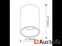 10 x gu10 opbouwframe - cilindrisch - rond - wit en bruin - afbeelding 2 van  4