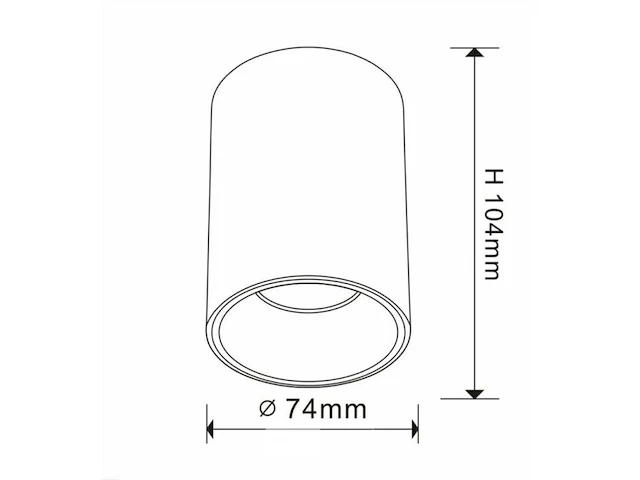 10 x gu10 opbouwframe - cilindrisch - rond - wit en bruin - afbeelding 4 van  5