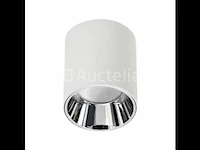 10 x gu10 opbouwframe - cilindrisch - rond - wit en chroom - afbeelding 3 van  3