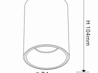 10 x gu10 opbouwframe - cilindrisch - rond - wit en chroom - afbeelding 3 van  4