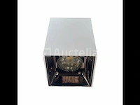10 x gu10 opbouwframe - kubus - vierkant - wit en bruin - afbeelding 1 van  3