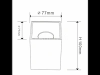 10 x gu10 opbouwframe - kubus - vierkant - wit en bruin - afbeelding 2 van  3