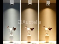 10 x gu10 opbouwframe - kubus - vierkant - wit en bruin - afbeelding 3 van  3