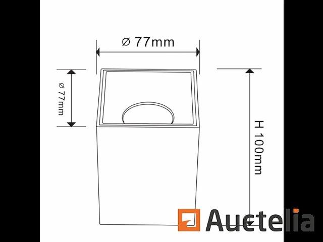 10 x gu10 opbouwframe - kubus - vierkant - wit en bruin - afbeelding 3 van  3