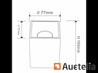 10 x gu10 opbouwframe - kubus - vierkant - wit en bruin - afbeelding 3 van  3