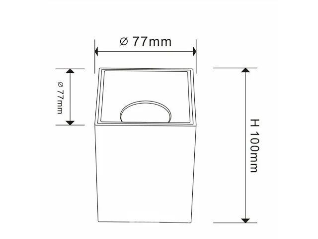 10 x gu10 opbouwframe - kubus - vierkant - wit en bruin - afbeelding 3 van  4