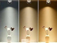 10 x gu10 opbouwframe - kubus - vierkant - wit en bruin - afbeelding 1 van  4