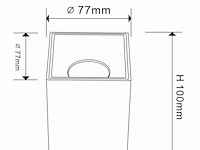 10 x gu10 opbouwframe - kubus - vierkant - wit en zwart - afbeelding 4 van  4