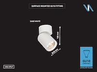10 x gu10 opbouwspot armatuur cilinder zand wit draaibaar - afbeelding 4 van  4