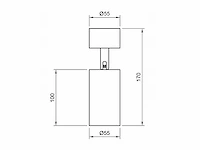 10 x gu10 opbouwspot armatuur cilinder zand wit draaibaar - afbeelding 7 van  7