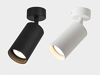 10 x gu10 opbouwspot armatuur cilinder zand wit draaibaar - afbeelding 5 van  7