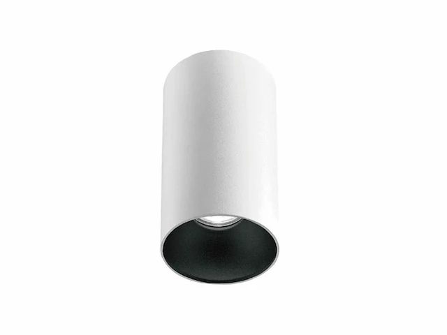 10 x gu10 opbouwspot armatuur cilinder zand wit en zwart - afbeelding 1 van  6
