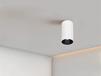10 x gu10 opbouwspot armatuur cilinder zand wit en zwart - afbeelding 3 van  6