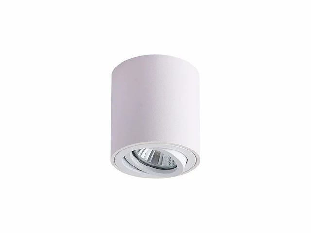 10 x gu10 opbouwspot armatuur cilinder zand wit kantelbaar 8,4cm - afbeelding 5 van  7