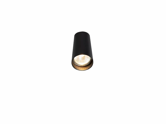 10 x gu10 opbouwspot armatuur dun cilinder zand zwart - afbeelding 4 van  5