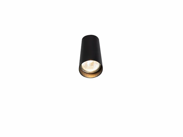 10 x gu10 opbouwspot armatuur dun cilinder zand zwart - afbeelding 4 van  5