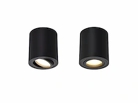 10 x gu10 opbouwspot armatuur zwart kantelbaar 8,4cm - afbeelding 1 van  6