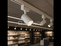 10 x gu10 verstelbare railspot – wit – enkelfasig – ø58x80x114 mm – ip20 - afbeelding 1 van  5
